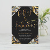 Invitation 50 et fabuleux Black and Gold 50th Birthday Party (Debout devant)