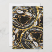 Invitation 50 et fabuleux Black and Gold 50th Birthday Party (Dos)