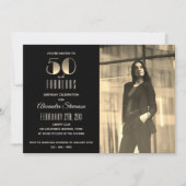 Invitation 50 et fabuleux Black and Gold Photo 50e anniversai (Devant)
