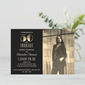 Invitation 50 et fabuleux Black and Gold Photo 50e anniversai (Debout devant)