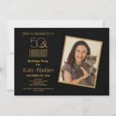 Invitation 50 ET FABULEUX ! Black & Gold 50e anniversaire (Devant)