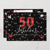 Invitation 50 et fabuleux| Casino Vegas Anniversaire (Devant / Derrière)