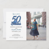 Invitation 50 et Fabuleux Cinquantième anniversaire fête (Devant)