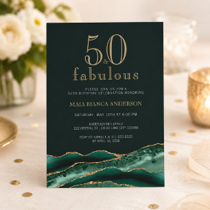 Invitation 50 et fabuleux Emerald Green Agate 50e anniversair