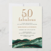 Invitation 50 et fabuleux Emerald Green Agate 50e anniversair (Devant)
