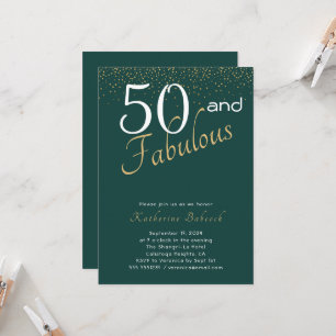Invitation 50 et fabuleux Emerald Green Gold 50e anniversaire