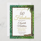 Invitation 50 et fabuleux Empreinte de léopard Palm Wild Birt (Devant)
