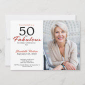 Invitation 50 et Fabuleux | Fête d'anniversaire 50 ans (Devant)