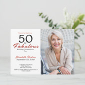 Invitation 50 et Fabuleux | Fête d'anniversaire 50 ans (Debout devant)