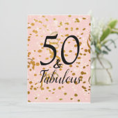 Invitation 50 et fabuleux fête d'anniversaire Pink Gold Confe (Debout devant)