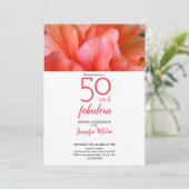 Invitation 50 et fabuleux Fleur Tropical Photo Anniversaire (Debout devant)