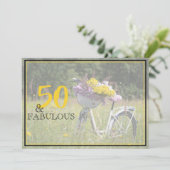 Invitation 50 et Fabuleux Fleurs Filles Vintages d'anniversai (Debout devant)