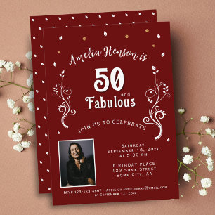Invitation 50 et fabuleux Foliage Rouge 50e anniversaire Phot