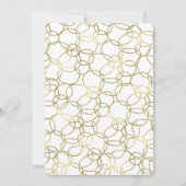 Invitation 50 et fabuleux Glam Gold White Circles Party (Dos)