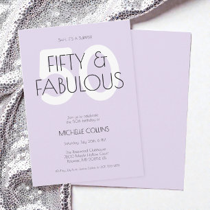 Invitation 50 et fabuleux Moderne Anniversaire des Cinquante