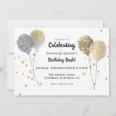 Invitation 50 Et Fabuleux Photo Bold Anniversaire Doré (Dos)