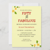 Invitation 50 et fabuleux rayure jaune (Devant)