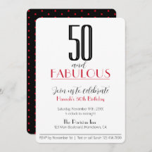 50 et Fabuleux Retro Anniversaire Rouge et Black I