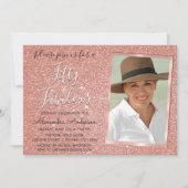 Invitation 50 et fabuleux Rose d'étincelle Gold Blush Pink Ph (Devant)