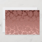 Invitation 50 Et Fabuleux Rose Gold Floral Anniversaire (Dos)