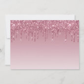 Invitation 50 et fabuleux Rose Gold Pink Parties scintillant (Dos)