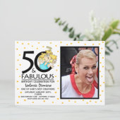 Invitation 50 et Fabulous Angel Cartoon Photo Anniversaire (Debout devant)