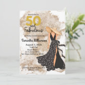 Invitation 50 et Fabulous Black and Gold fête d'anniversaire (Debout devant)