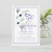 Invitation 50 et Fabulous Elegant Floral Aquarelle (Debout devant)