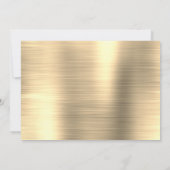 Invitation 50 et Fabulous Elegant Gold Photo (Dos)