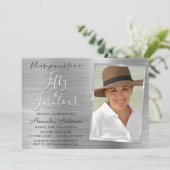 Invitation 50 et Fabulous Elegant Silver Photo (Debout devant)