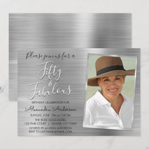 Invitation 50 et Fabulous Elegant Silver Photo