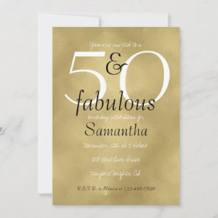 Invitation 50 et Fabulous Glam Gold