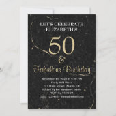 Invitation 50 et Fabulous Gold Black Marble (Devant)