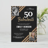 Invitation 50 et Fabulous Gold Parties scintillant 2 Photo 50 (Debout devant)