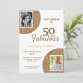 Invitation 50 et Fabulous Gold Parties scintillant 2 Photo 50 (Debout devant)