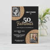 Invitation 50 et Fabulous Gold Parties scintillant 2 Photo 50 (Debout devant)