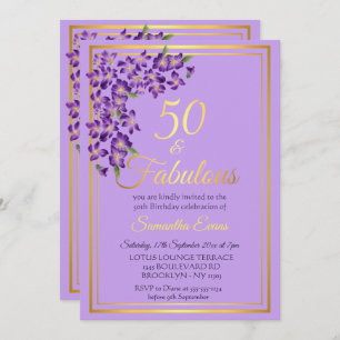 Invitation 50 et Fabulous Gold Violet 50e anniversaire