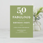 Invitation 50 et Fabulous Green Anniversaire (Debout devant)