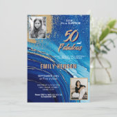 Invitation 50 et Fabulous Marble Parties scintillant 2 Photo (Debout devant)