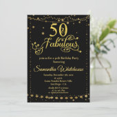Invitation 50 et Fabulous Parties scintillant Gold Black Birt (Debout devant)