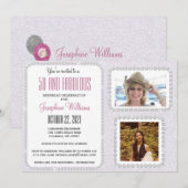 Invitation 50 et Fabulous Party Photos Glam (Devant / Derrière)