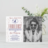Invitation 50 et Fabulous Photo 50e fête d'anniversaire (Debout devant)