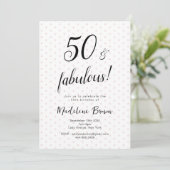 Invitation 50 et Fabulous Rose Black 50e anniversaire (Debout devant)