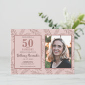 Invitation 50 et Fabulous Rose Gold Parties scintillant (Debout devant)