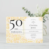 Invitation 50 et Fabulous Rose jaune noir horizontal (Debout devant)