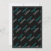 Invitation 50 et Fabulous Turquoise Blue sur Black (Dos)