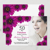 50 et Fabulous violet Floral 50e Photo Anniversair