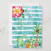 Invitation 50 et fête d'anniversaire florale tropicale (Dos)