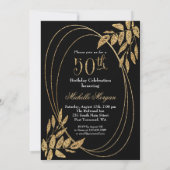 Invitation 50 & Fabuleux Anniversaire Célébration Parties sci (Dos)