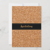 Invitation 50 & Fabuleux Anniversaire Sparkly Gold Parties sc (Dos)